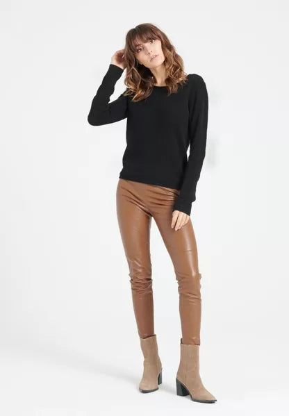 Pull Col Rond Cachemire Cintré Noir - Studio Cashmere 8 | VETYMOD