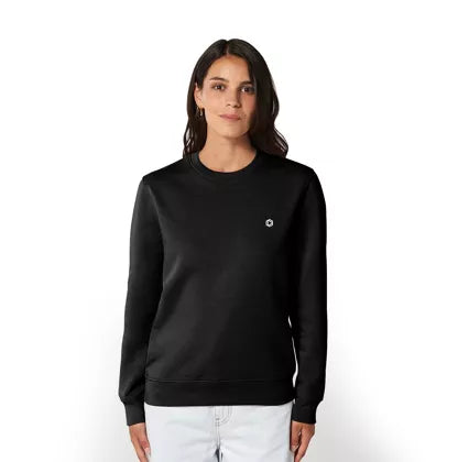 Pull en Coton Biologique Noir Logo HEXXEE | Qualité Premium